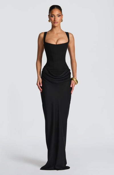 Joanne | Women's Formal Draped Evening Maxi Dress