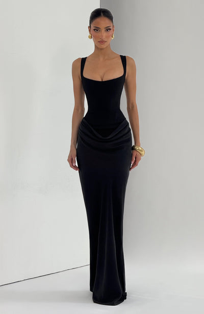 Joanne | Women's Formal Draped Evening Maxi Dress