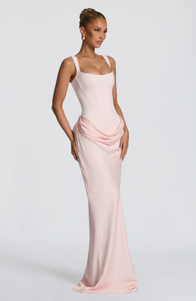 Joanne | Women's Formal Draped Evening Maxi Dress
