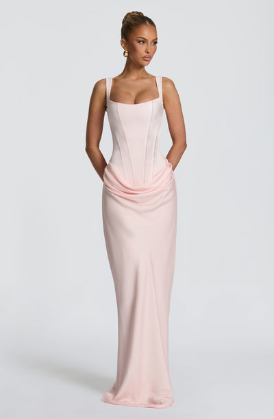 Joanne | Women's Formal Draped Evening Maxi Dress