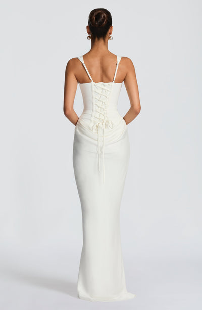 Joanne | Women's Formal Draped Evening Maxi Dress