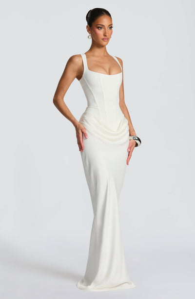 Joanne | Women's Formal Draped Evening Maxi Dress