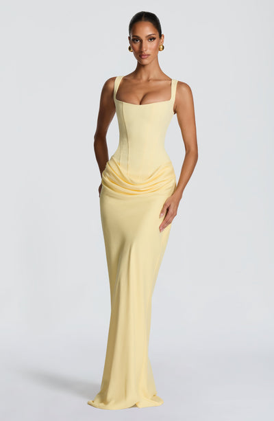 Joanne | Women's Formal Draped Evening Maxi Dress