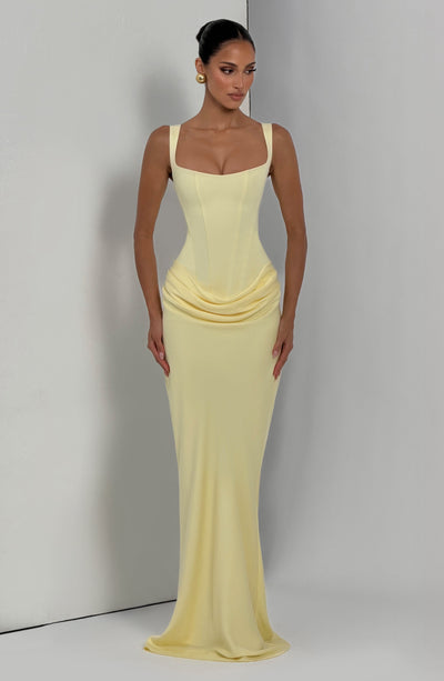 Joanne | Women's Formal Draped Evening Maxi Dress