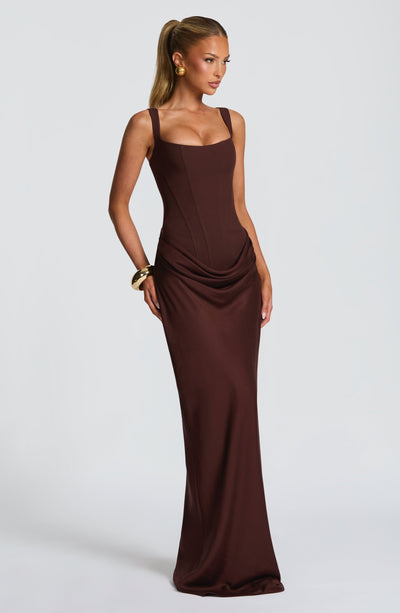 Joanne | Women's Formal Draped Evening Maxi Dress