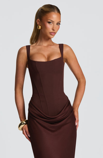 Joanne | Women's Formal Draped Evening Maxi Dress