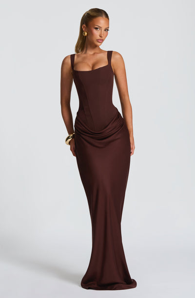 Joanne | Women's Formal Draped Evening Maxi Dress