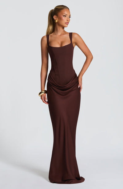 Joanne | Women's Formal Draped Evening Maxi Dress