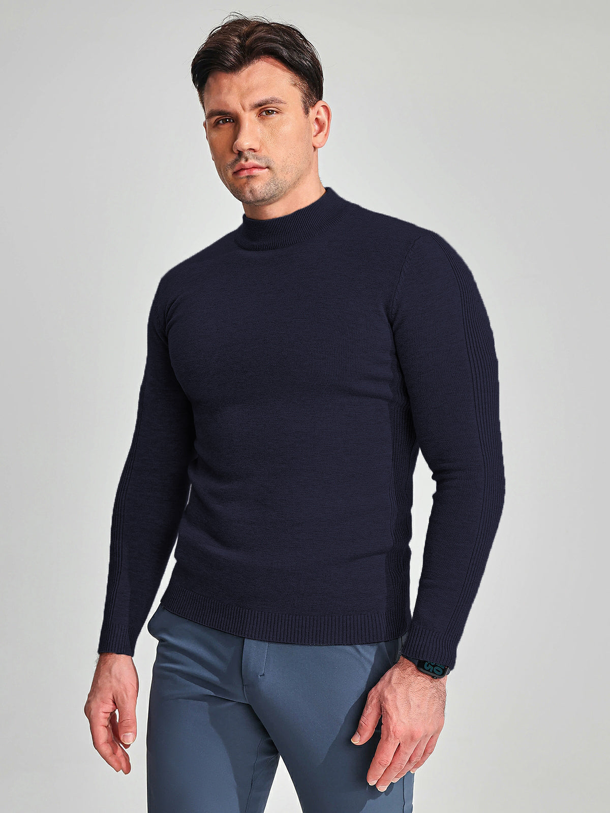 Cosmo | Men's Classic Mock Neck Knit Sweater