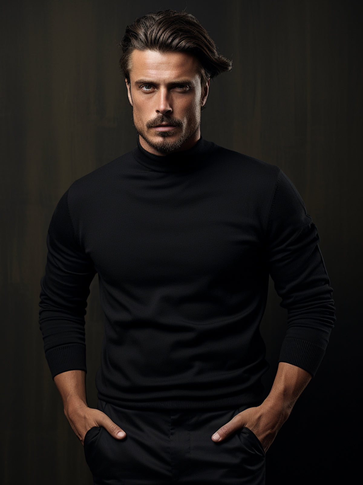 Cosmo | Men's Classic Mock Neck Knit Sweater
