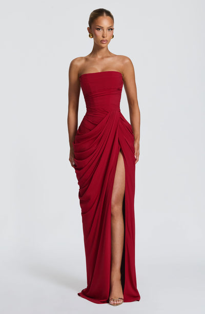 Deborah | Women's Strapless Draped Corset Dress