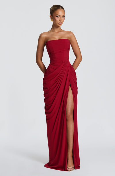 Deborah | Women's Strapless Draped Corset Dress