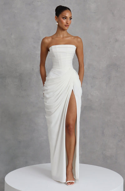 Deborah | Women's Strapless Draped Corset Dress