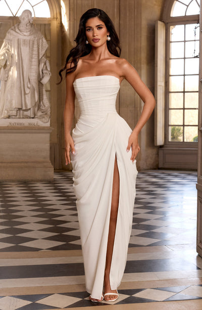 Deborah | Women's Strapless Draped Corset Dress