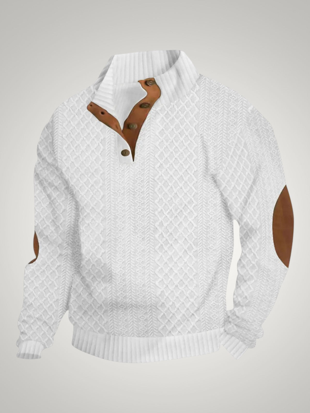 Thomas | Men's Button Cable Knit Sweater