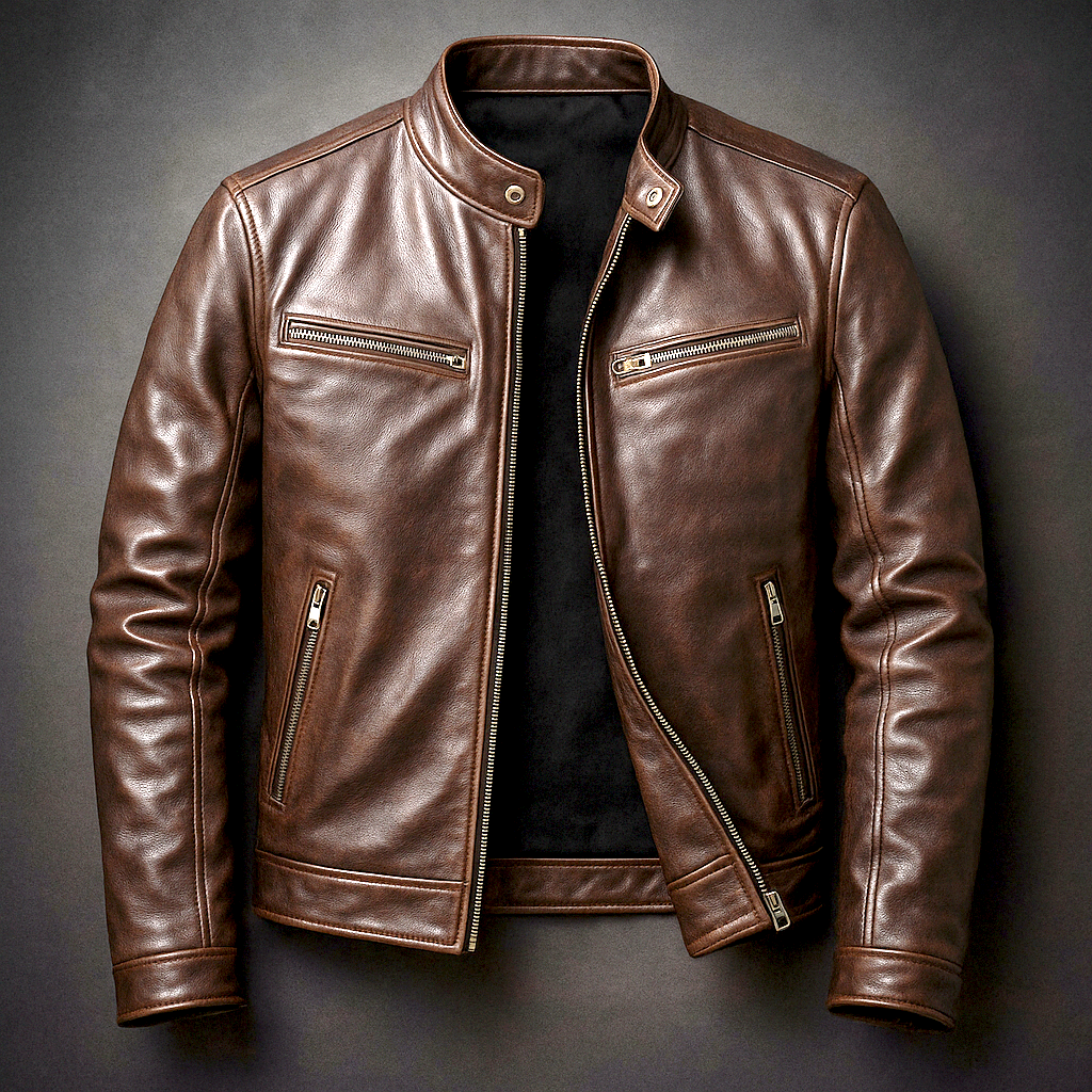 Darren | Men's Vintage Leather Biket Jacket