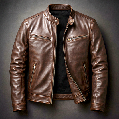 Darren | Men's Vintage Leather Biket Jacket