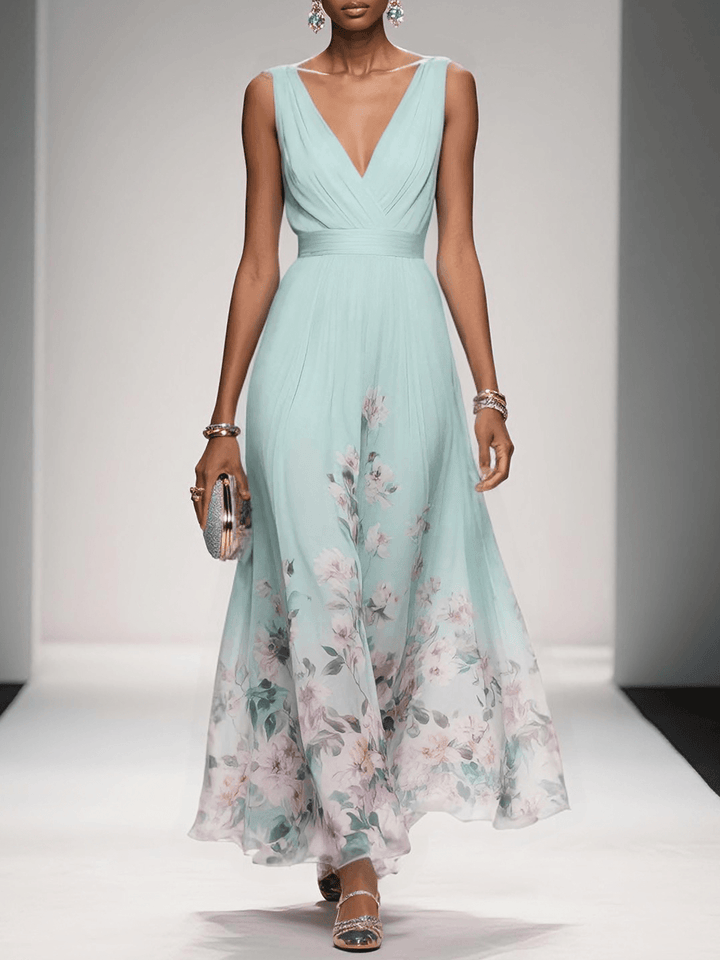 Elena | Women's Sleeveless V-Neck Maxi Dress
