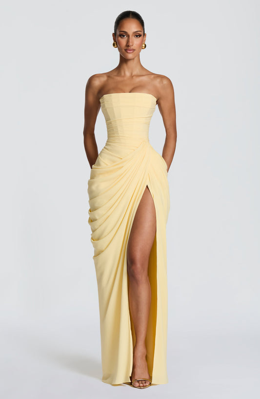 Deborah | Women's Strapless Draped Corset Dress