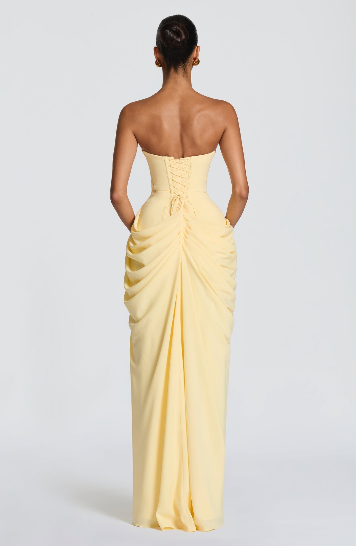 Deborah | Women's Strapless Draped Corset Dress