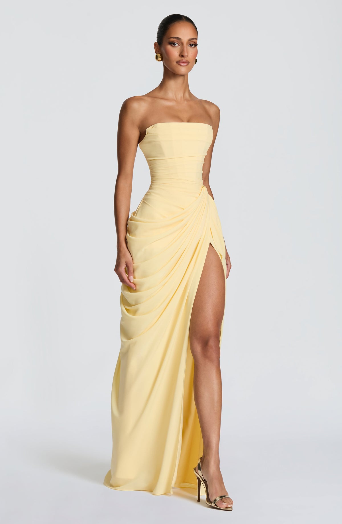 Deborah | Women's Strapless Draped Corset Dress