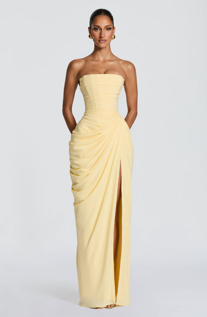 Deborah | Women's Strapless Draped Corset Dress