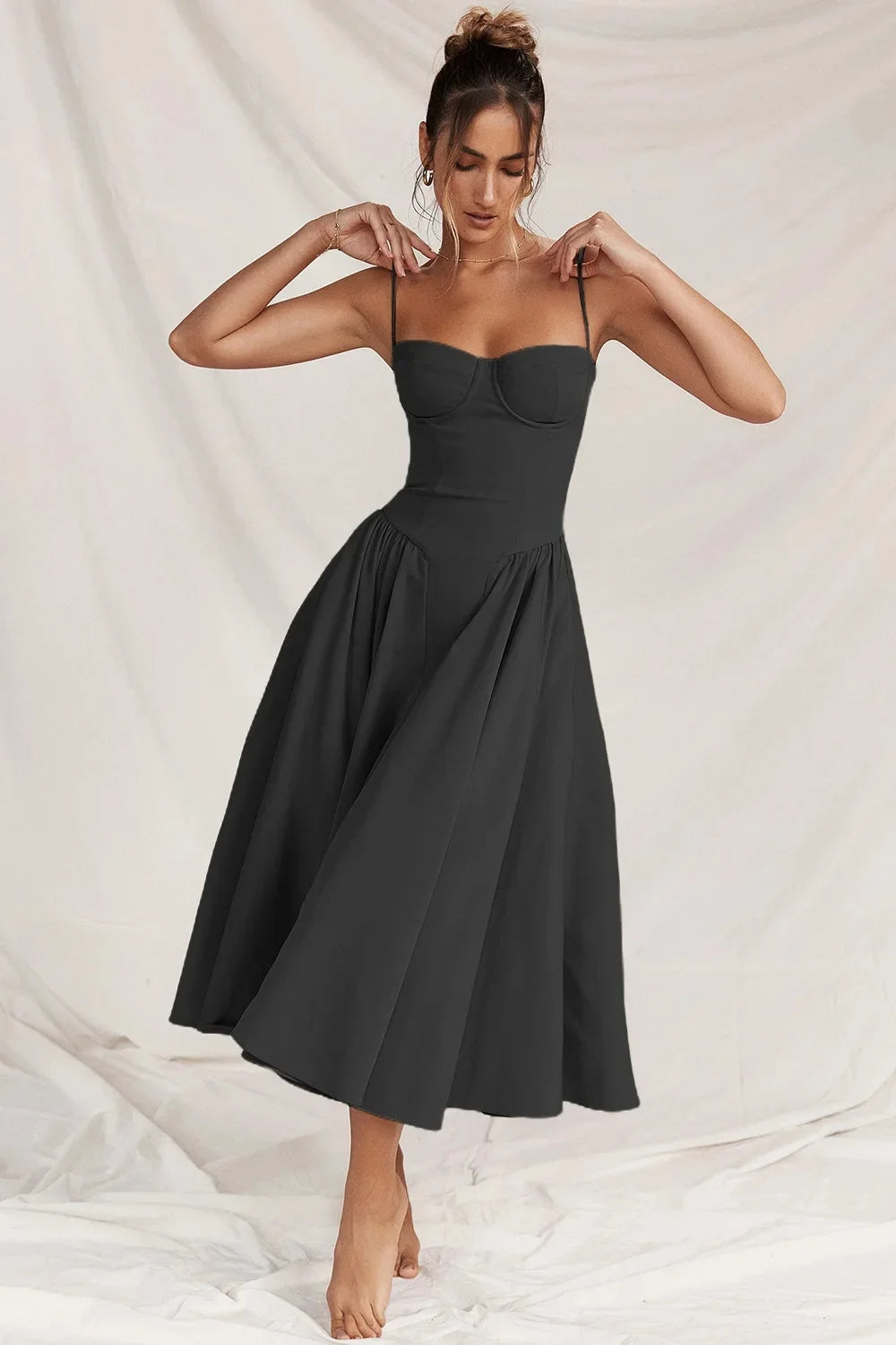 Alina | Women's Summer A-Line Midi Dress