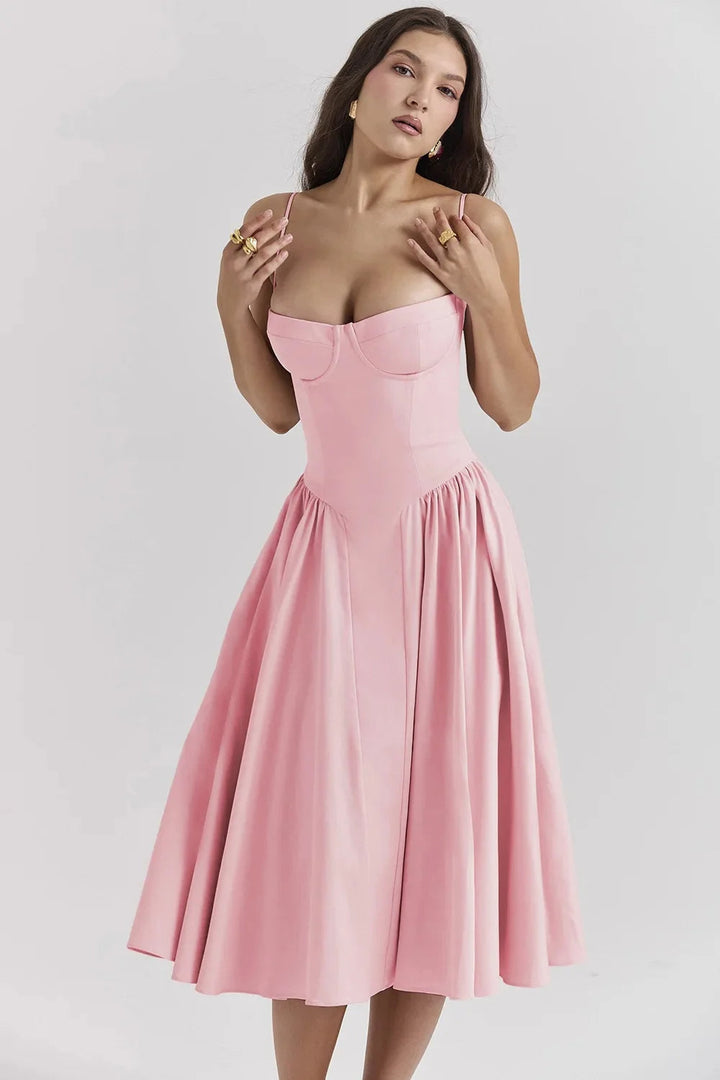 Alina | Women's Summer A-Line Midi Dress