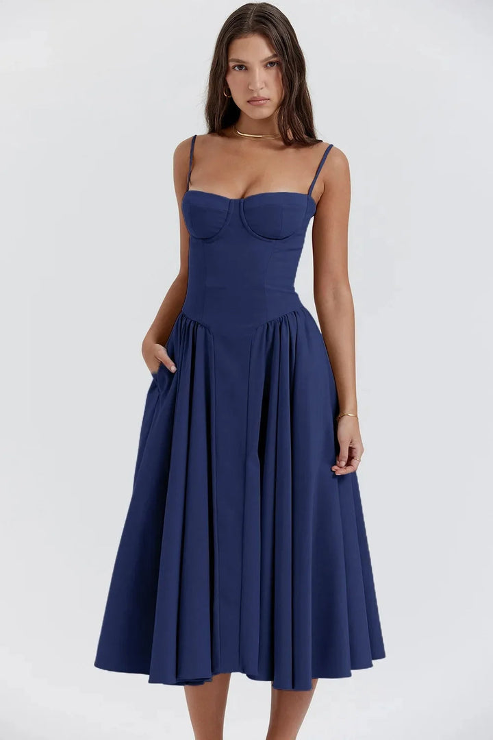 Alina | Women's Summer A-Line Midi Dress
