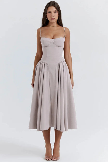 Alina | Women's Summer A-Line Midi Dress