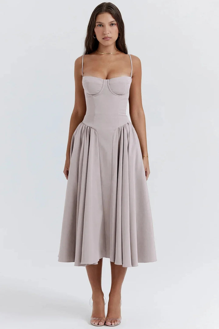 Alina | Women's Summer A-Line Midi Dress