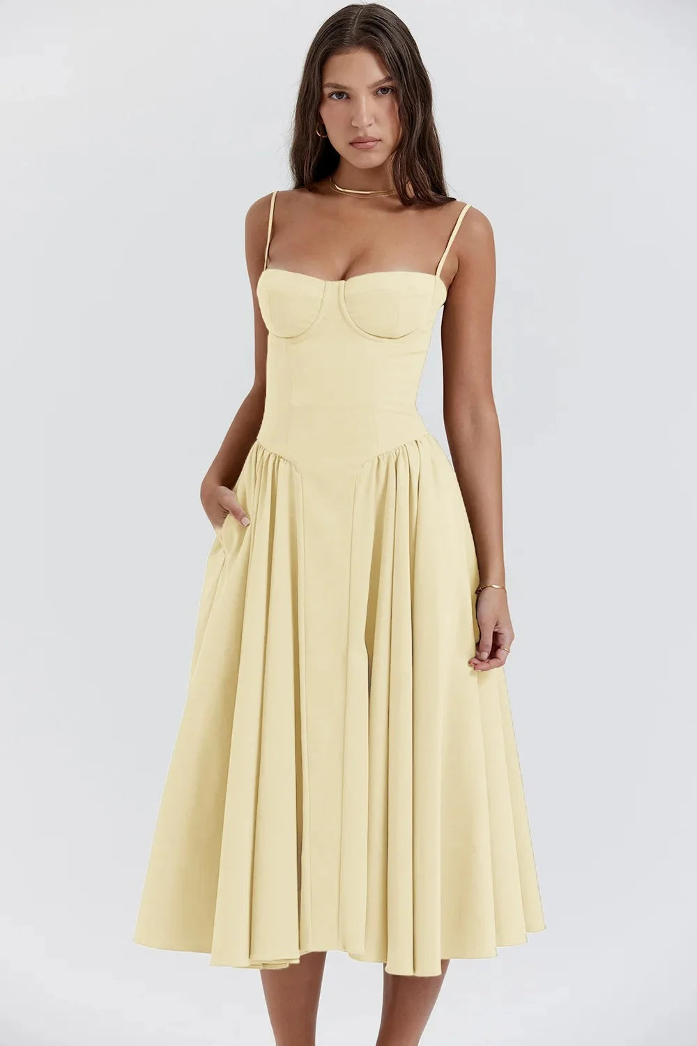Alina | Women's Summer A-Line Midi Dress