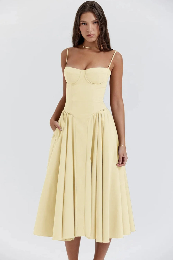 Alina | Women's Summer A-Line Midi Dress