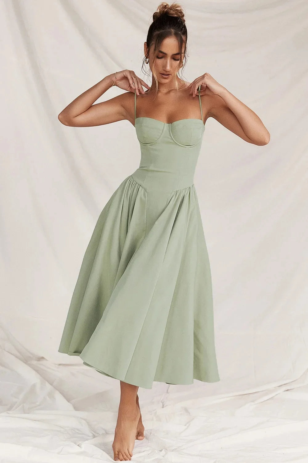 Alina | Women's Summer A-Line Midi Dress