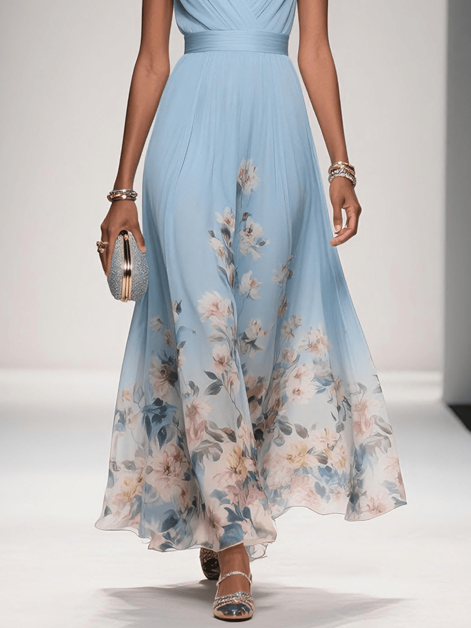 Elena | Women's Sleeveless V-Neck Maxi Dress