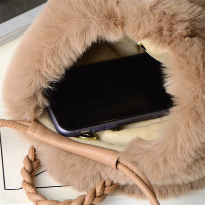 Esme | Women's Soft Plush Pumpkin Shoulder Tote