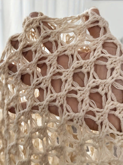 Felicity | Women's Lightweight Crochet Open-Front Cardigan