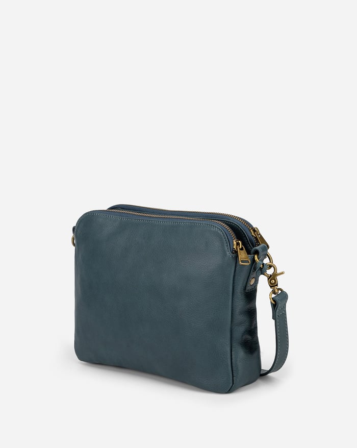 Felicity | Women's Sleek Three-Layer Leather Crossbody Bag