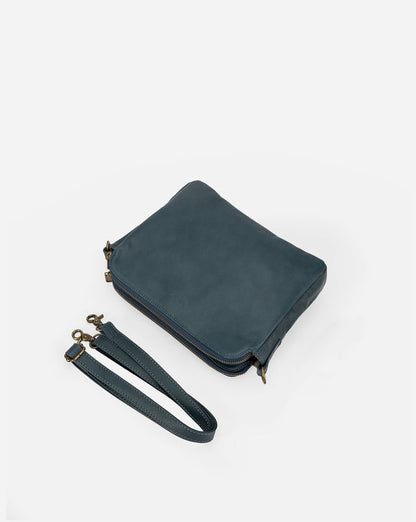 Felicity | Women's Sleek Three-Layer Leather Crossbody Bag