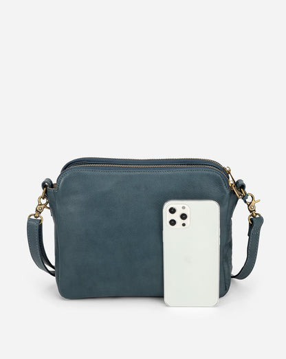 Felicity | Women's Sleek Three-Layer Leather Crossbody Bag