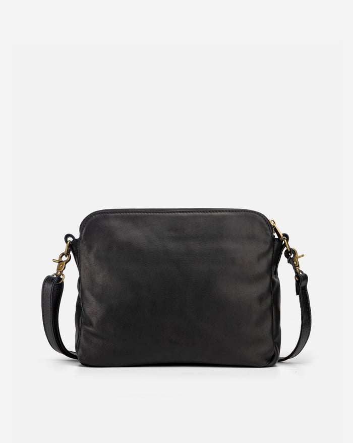 Felicity | Women's Sleek Three-Layer Leather Crossbody Bag