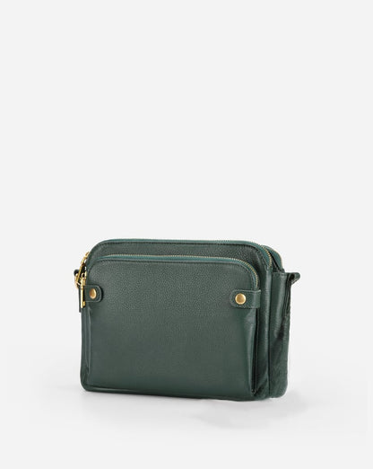 Felicity | Women's Sleek Three-Layer Leather Crossbody Bag