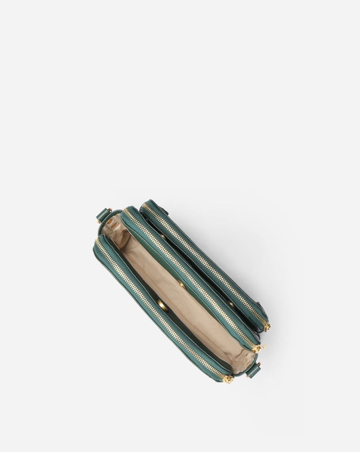 Felicity | Women's Sleek Three-Layer Leather Crossbody Bag