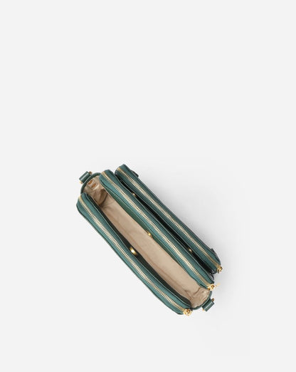 Felicity | Women's Sleek Three-Layer Leather Crossbody Bag
