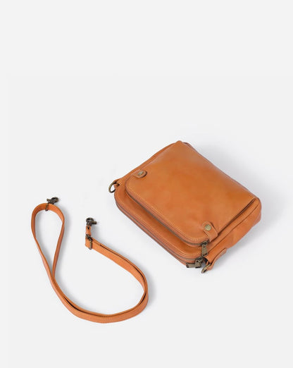 Felicity | Women's Sleek Three-Layer Leather Crossbody Bag
