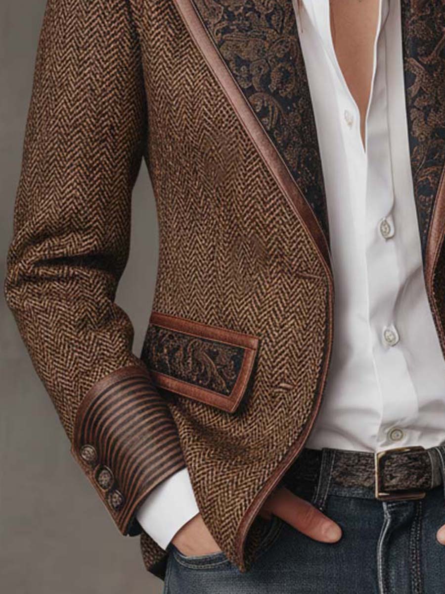 Frances | Women's Tailored Herringbone Tweed Blazer