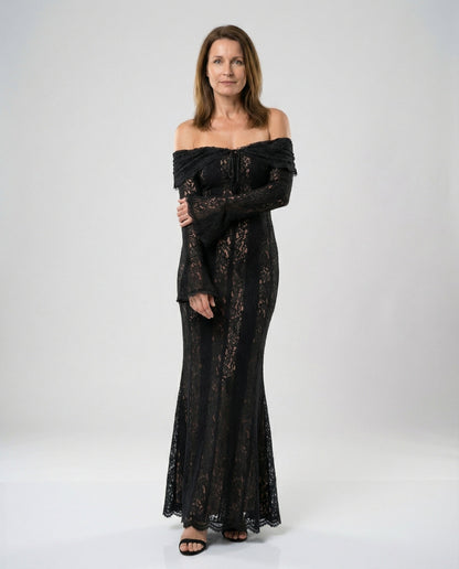 Amara | Women's Off-Shoulder Wedding Guest Maxi Dress