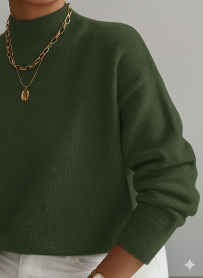 Gemma | Women's Relaxed Mock Neck Sweater
