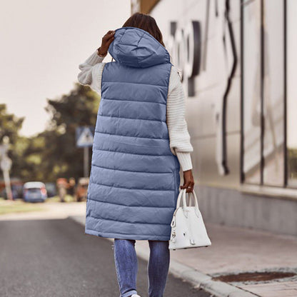 Georgia | Women's Long Hooded Quilted Bodywarmer