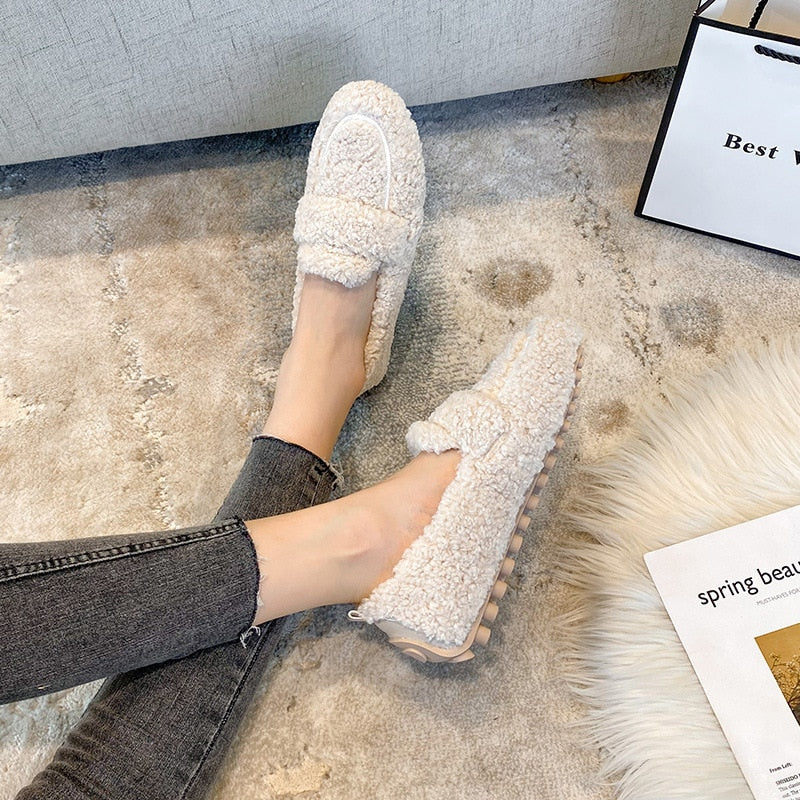 Gillian | Women's Cozy Teddy Slip-on Loafers